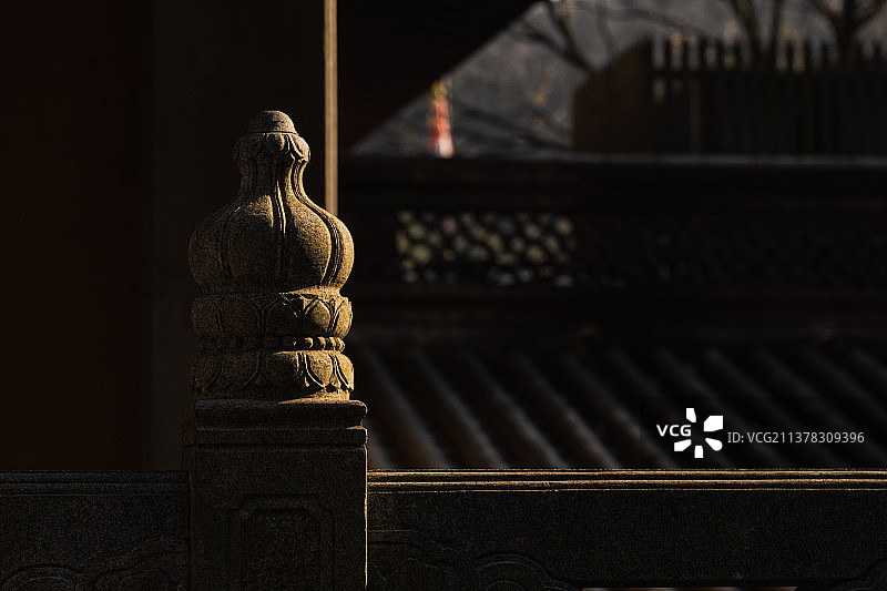 灵隐寺围栏图片素材