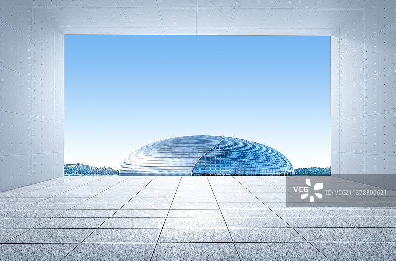 北京国家大剧院道路平台图片素材