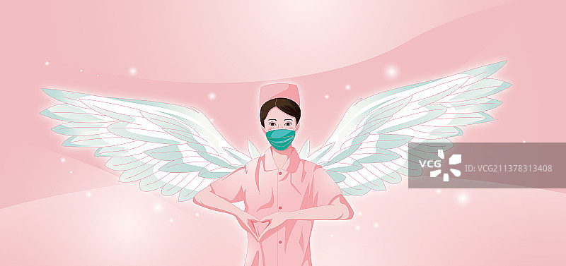 国际护士节致敬护士最美天使矢量海报图片素材