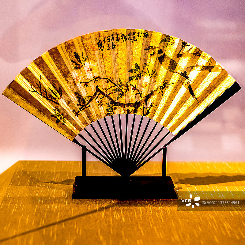 苏州博物馆画骨扇藏品图片素材