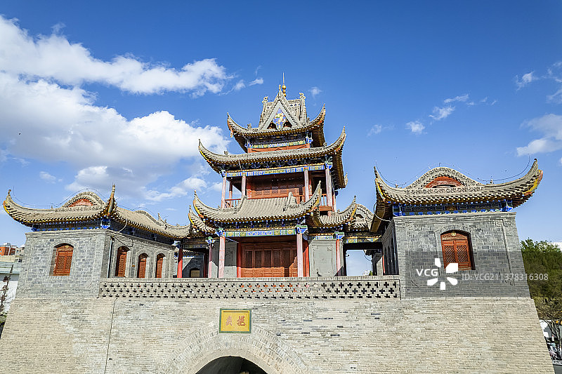 宁夏银川鼓楼风光图片素材