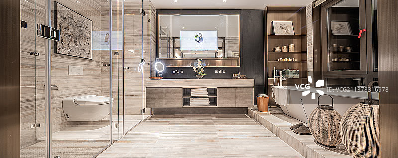 别墅样板间卫生间图片素材