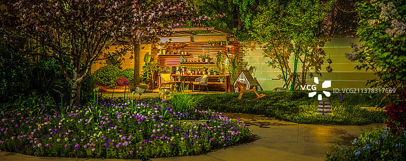 别墅庭院园林景观图片素材