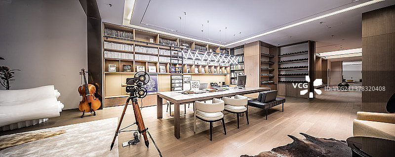 别墅样板间办公桌图片素材