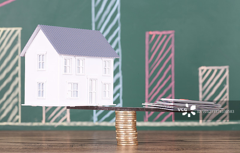 变动的房价图片素材