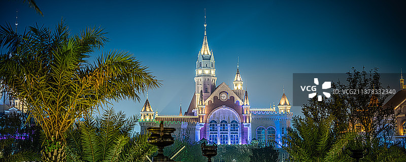 英式建筑夜景图片素材