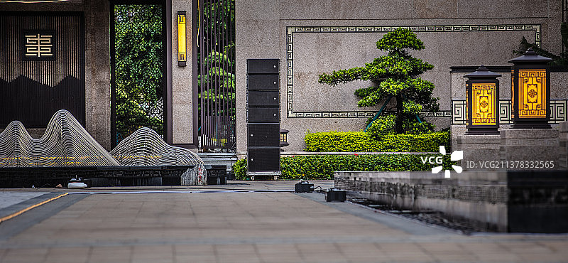 房地产园区大门口图片素材