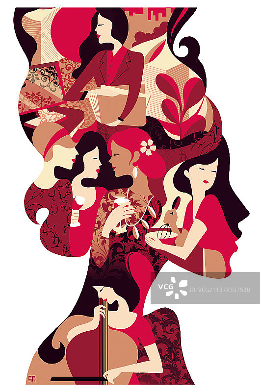 中国妇女权益得到极大解放图片素材