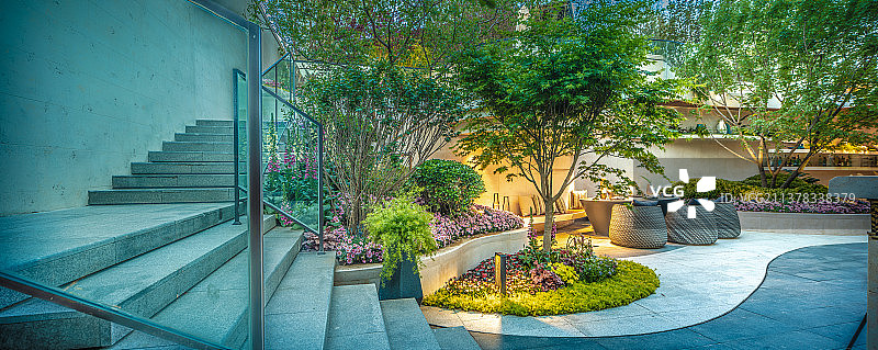 别墅露台建筑景观图片素材