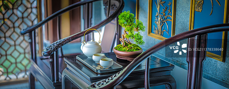 中式木椅子图片素材