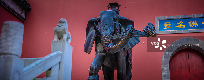 门口的大像雕塑图片素材