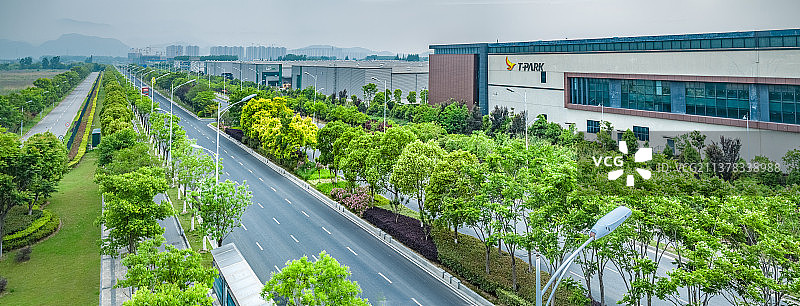 航拍产业园图片素材