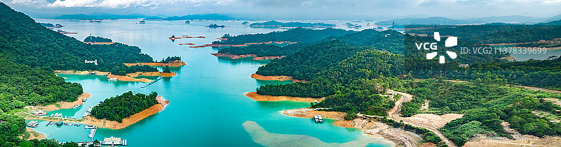 河源万绿湖风景图片素材