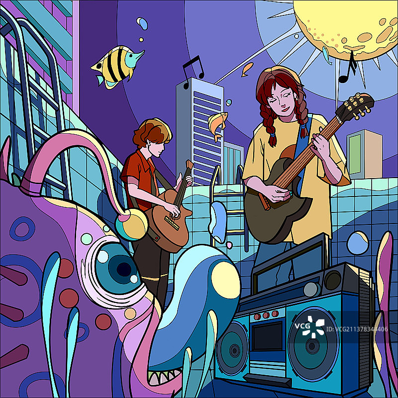 海洋音乐会图片素材