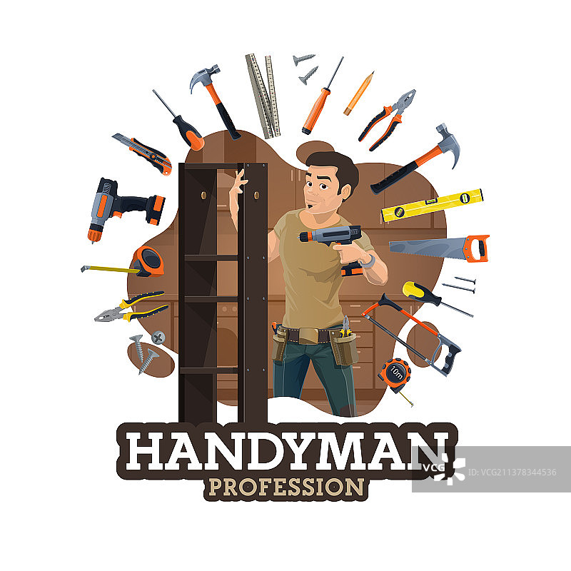 维修工或家具制造商手工工具图片素材