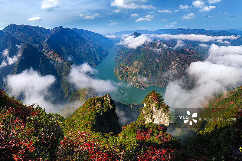 巫峡云烟图片素材