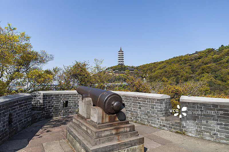 浙江宁波镇海招宝山巾子山炮台图片素材