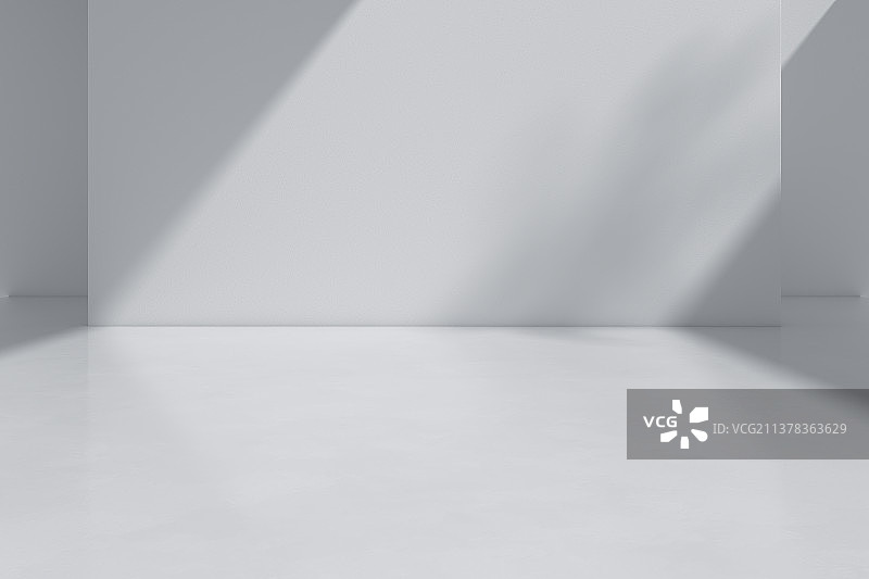 3D渲染抽象空地背景墙和光与影图片素材