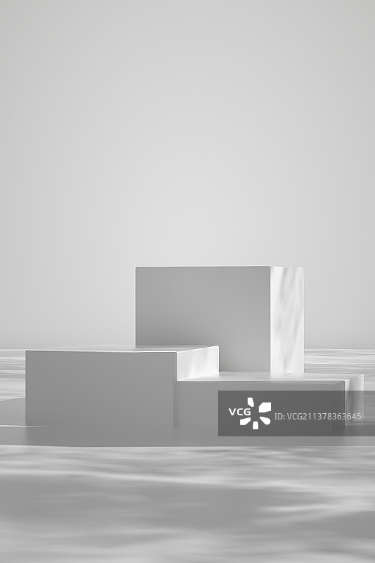 3D渲染抽象电子商务平台商品展台摊位基座底座图片素材