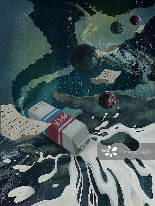 打翻的牛奶图片素材