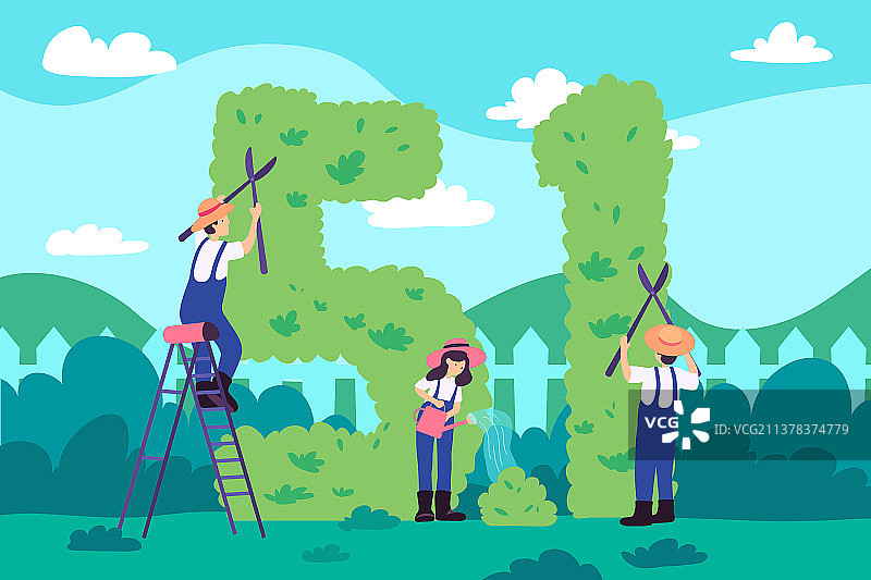 劳动节主题插画图片素材