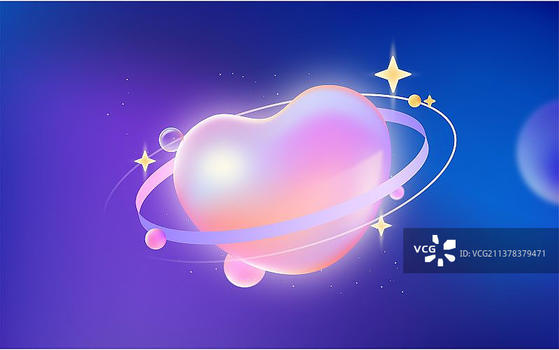 520酸性爱心元素矢量元素插画图片素材