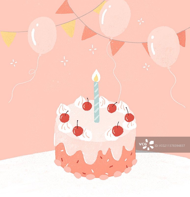 生日蛋糕庆祝节日插画图片素材