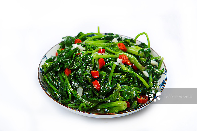 鲜香诱人炒菠菜图片素材