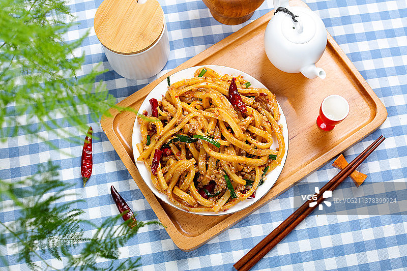 美味诱人炒饵块丝图片素材