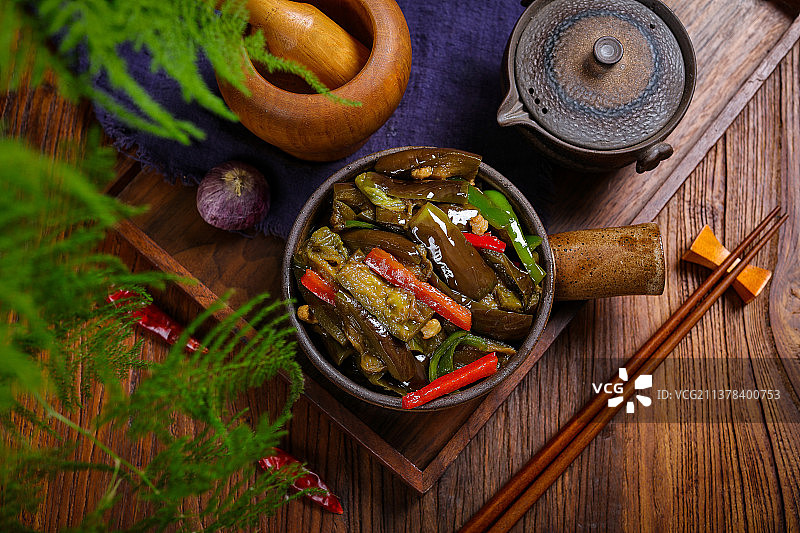 美味炒茄子图片素材