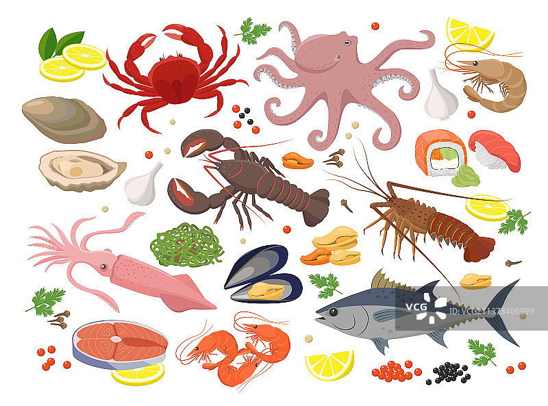 海鲜大合集图片素材