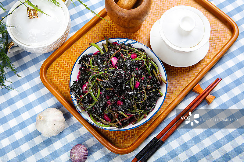 营养美味炒苋菜图片素材