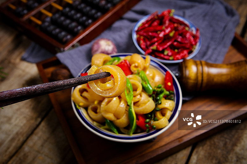 美容养颜炒猪皮图片素材