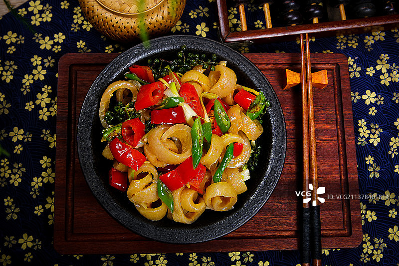 美容养颜炒猪皮图片素材