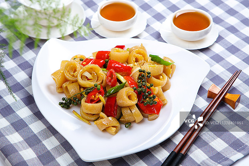 美容养颜炒猪皮图片素材