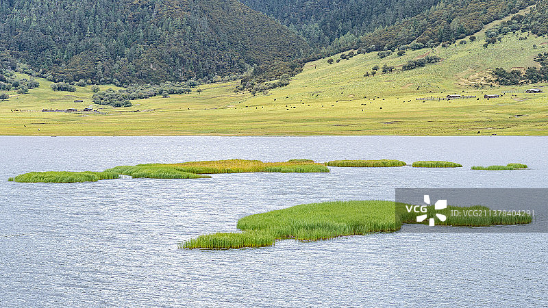 云南香格里拉普达措公园属都湖图片素材