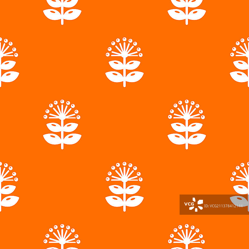 蜂蜜植物图案橙色背景图片素材