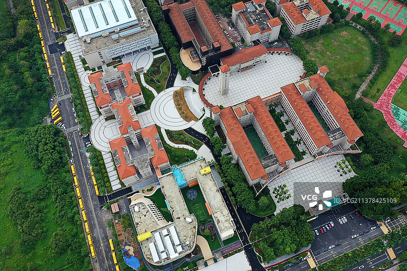 广东省东莞市虎门外语学校海战博物馆虎门大桥航拍图片素材