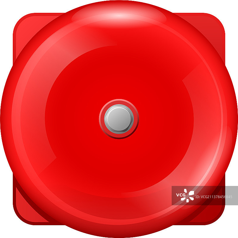 复古红色墙壁火灾警报器图片素材