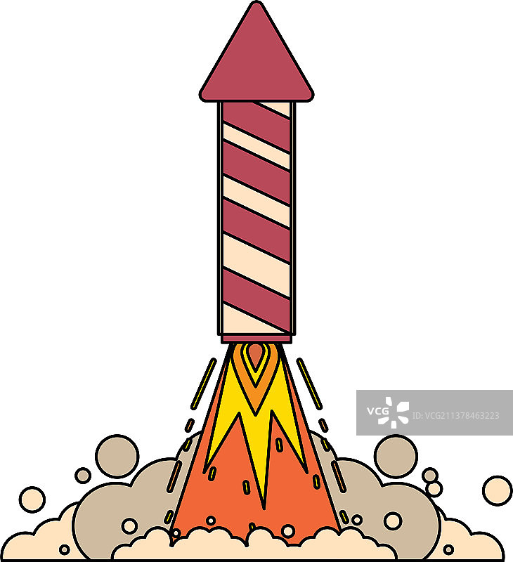 火箭烟花火药卡通图片素材