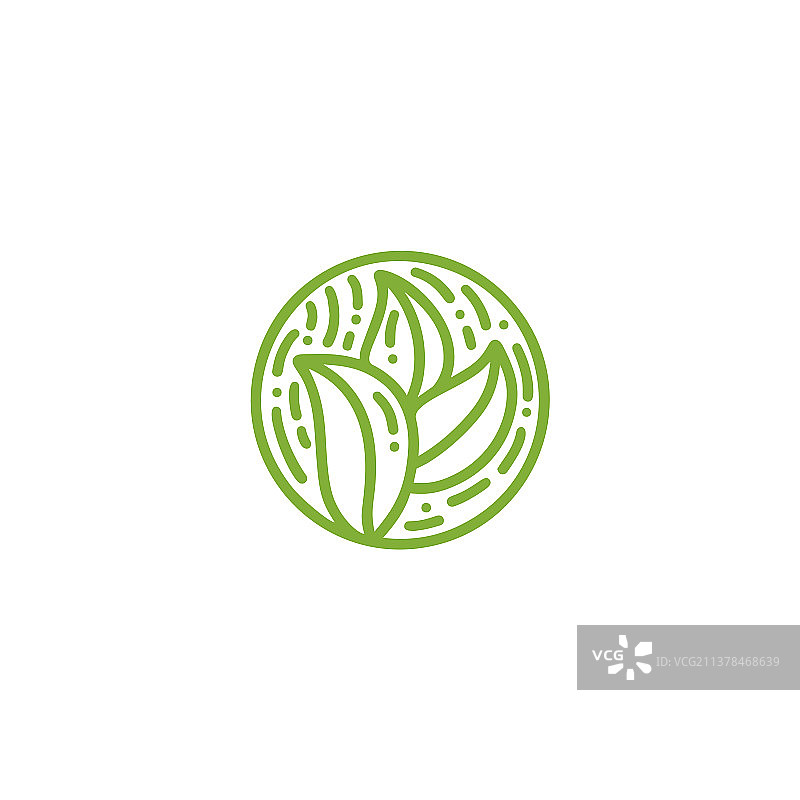 圆形线性风格的生物标志图片素材