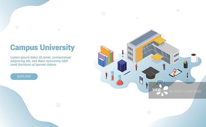 大学校园生活概念建筑图片素材
