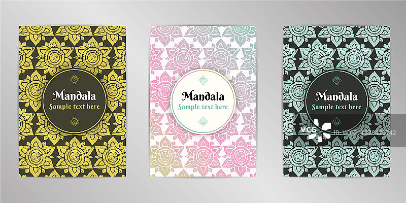 装饰性曼陀罗图案设计背景图片素材