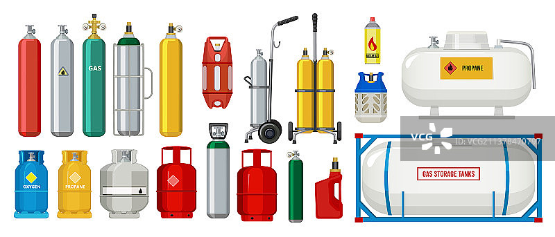压缩氧气丙烷危险气罐图片素材