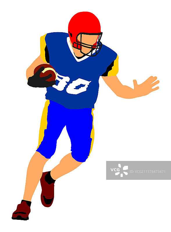 美式橄榄球运动员运动瞬间图片素材