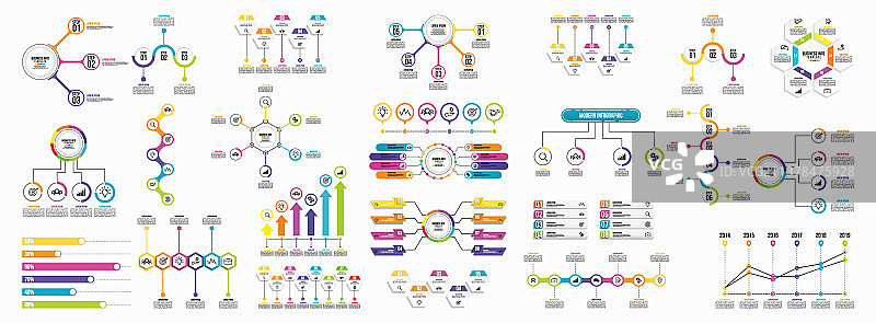 集信息图元素设计模板图片素材