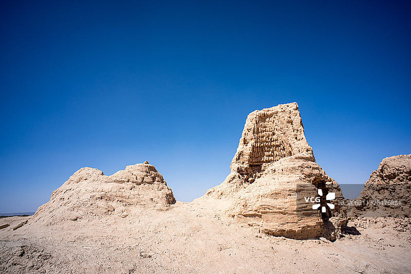 甘肃瓜州锁阳城塔尔寺遗址外景图片素材