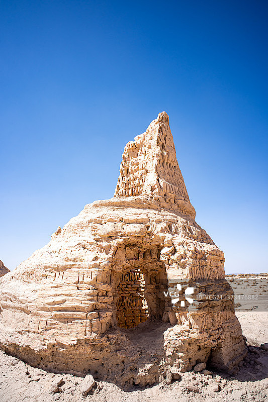 甘肃瓜州锁阳城塔尔寺遗址外景图片素材