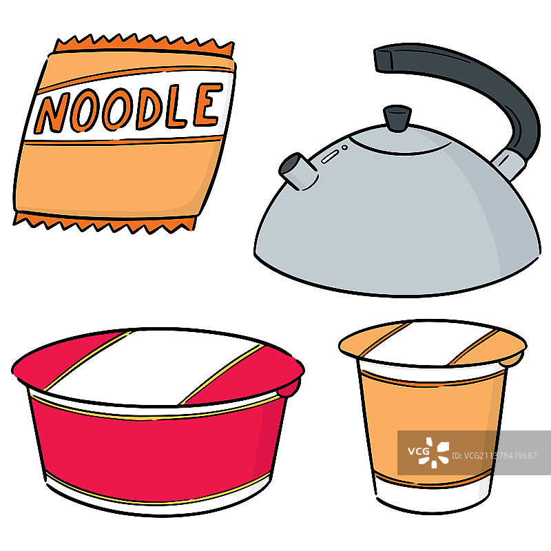 速食面和水壶图片素材