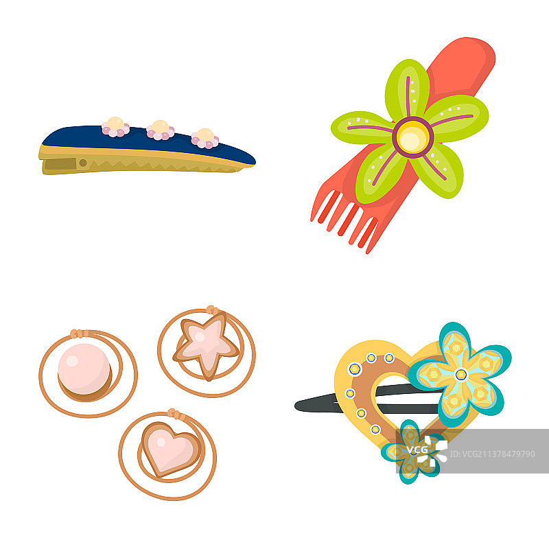 发夹和头发标志设计图片素材